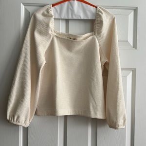 Madewell Square Neck Puff Sleeve top NWT size M